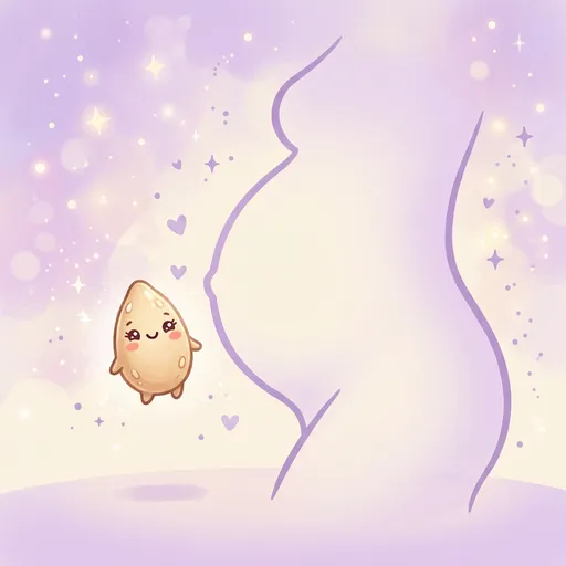 Watercolor illustration for week 5: Size of a sesame seed