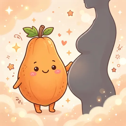 Watercolor illustration for week 22: Size of a papaya
