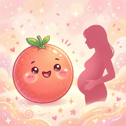 Watercolor illustration for week 23: Size of a grapefruit