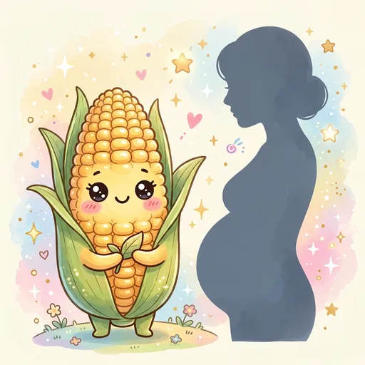 Watercolor illustration for week 24: Size of an ear of corn