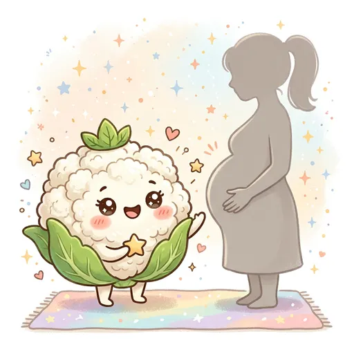 Watercolor illustration for week 27: Size of a cauliflower